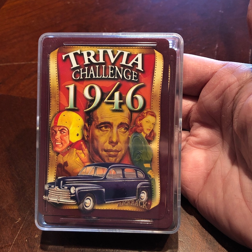 Trivia Challenge 1946 Cards with Trivia Questions Game